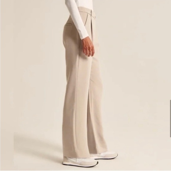 abercrombie & fitch sloane wide leg crossover trousers - Picture 4 of 8